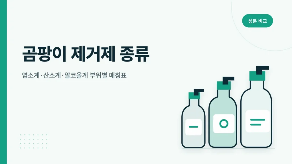 곰팡이 제거제 종류 안내 이미지